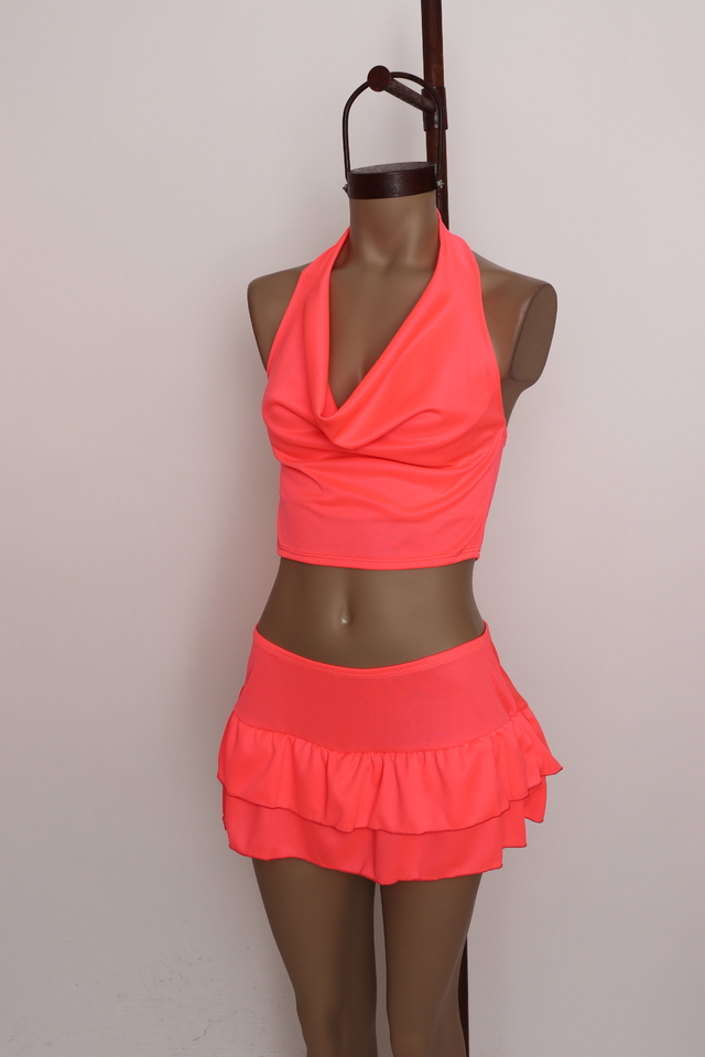pollera volados fluo talles