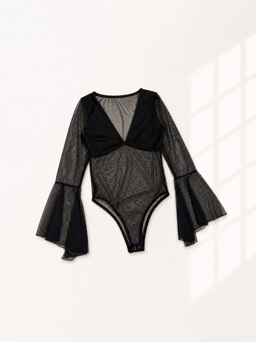BODY LINA MICROTUL NEGRO
