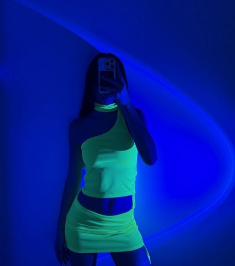 Top fluo 1 hombro lazo