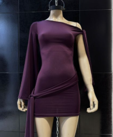 Vestido corto Lina un brazo T1